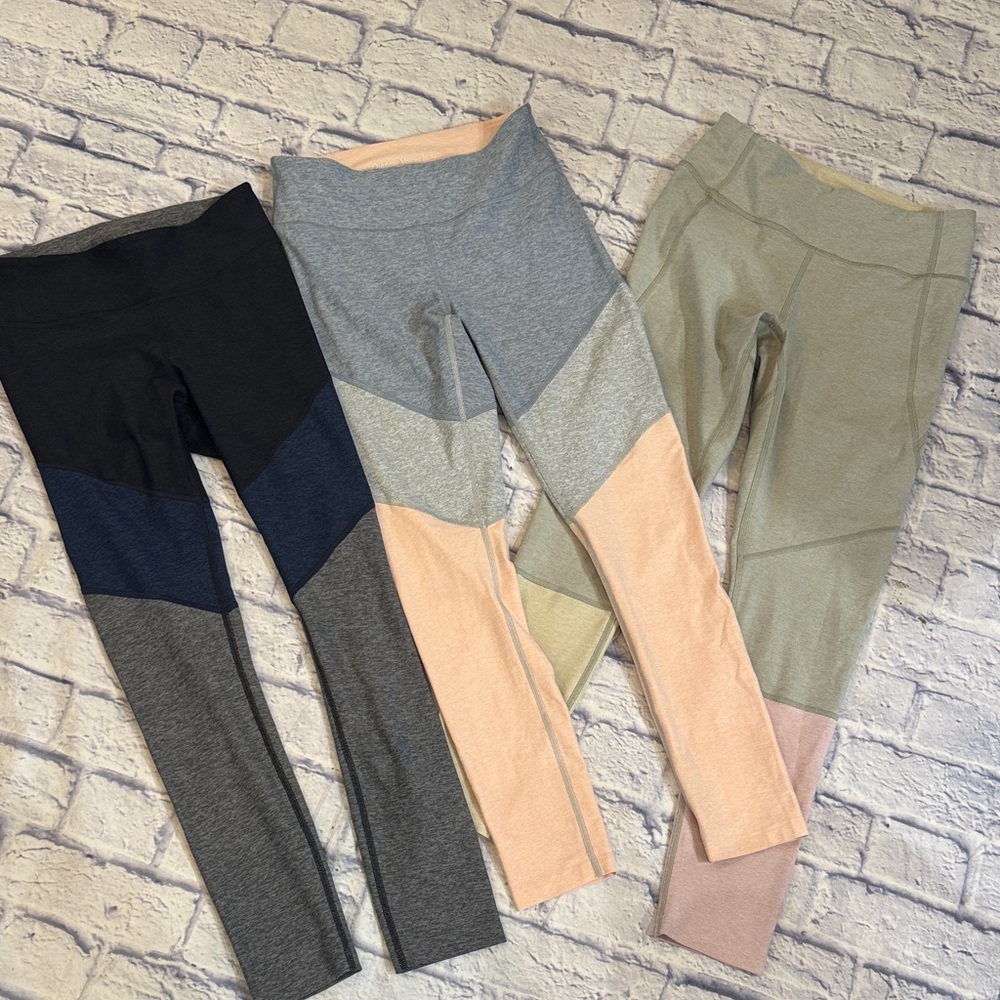 3 pair of Outdoor Voices Colorblock Leggings Size Small